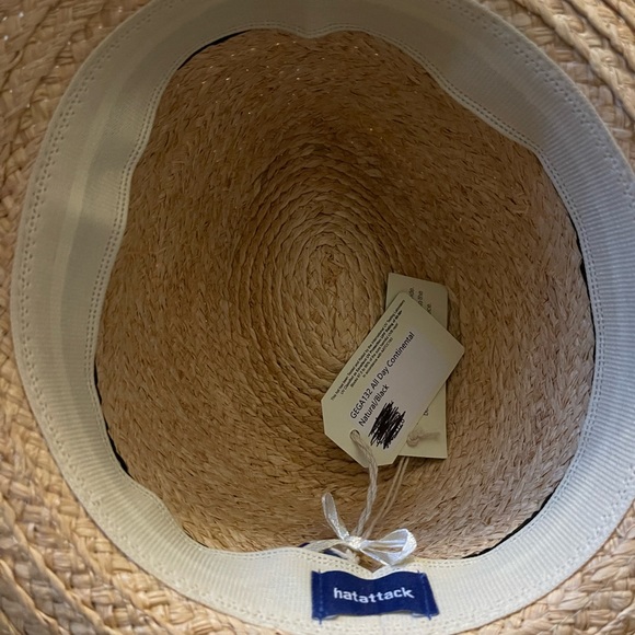 NWT Hat Attack “All Day Continental” Sunhat in Natural Black-One size fits most - Picture 5 of 6